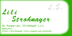 lili strohmayer business card